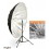 URDP140TS - Parapluie avec assature en Nylon (POM) - blanc diffus et revêtement amovible argent/noir - ø140cm - illuStar