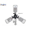 FLH11 - Triple support sabot flash pour fixer 3 flashs cobra sur un trépied, avec support parapluie - illuStar