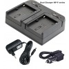 BATK2F960 - 2x NP-F960 batteries Li-ion 7200mAh + Chargeur double avec adaptateur voiture 12V et adaptateur secteur 220V