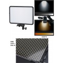 LEDP60 - Eclairage LED de studio Video & Photo 60W + 60W Bi-Couleur, Support de batteries 2x NP-F750/960, DC 13V-17V - illuStar