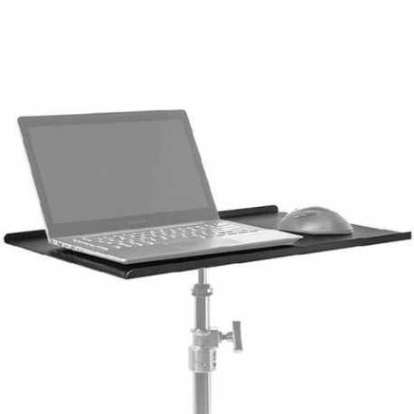 MC-1120-S - Laptopstandaard om laptop (tot 23") op lampstatief te plaatsen, met spigotaansluiting (female 5/8")