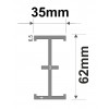 M001-20 - Rail lengte 2000mm