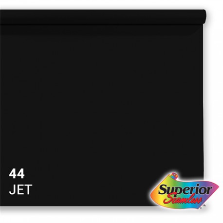 Rol achtergrondpapier - 44 Jet Zwart 1,35 x 11m