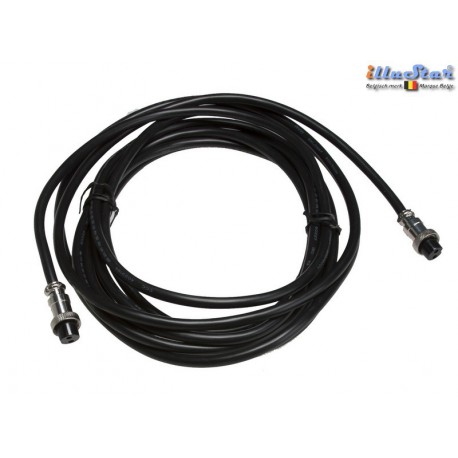 LEDM-BC5 - Câble de raccordement 12V - 5 mètres - pour connecter un 2ème appareil LEDM ou LEDP sur batterie LEDM-B17AH