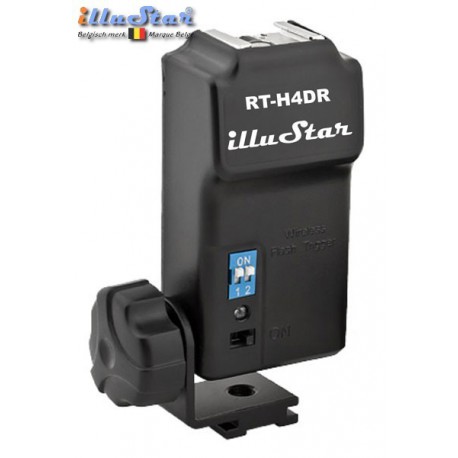 RTH4DR - Extra 4-kanaals ontvanger met flitsschoen (2xAAA 1.5V batterijen niet inbegrepen) - voor RT-H4D - illuStar