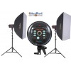 Kit Flash de Studio Photo - 2x FI-800A 800 Ws, 2x trépied 250cm, 2x boîte à lumière 80x120cm - illuStar
