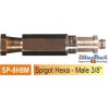 SP8H8M - 5/8” Spigot - 90mm (hexa - male 3/8") - illuStar