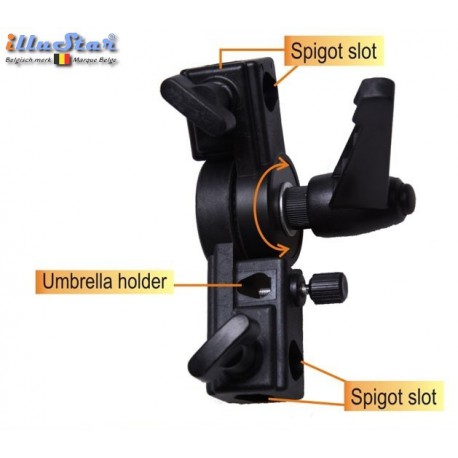 TB-U - Tilting bracket and umbrella holder, for mounting flash on stand TB-U - Tilting bracket and umbrella holder, for mounting flash on stand