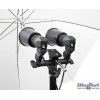 Support de lampe universel double LHD27U pour deux lampes E27 - (orientable en tous sens) avec support parapluie - illuStar