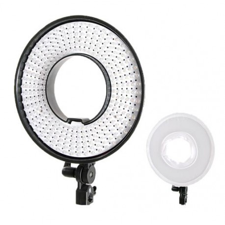 Bi-Color LED Ringlamp Dimbaar DVR-300DVC op 230V - Falcon Eyes